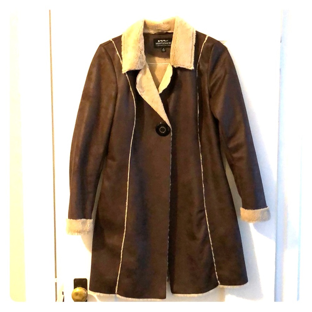 Faux suede leather jacket